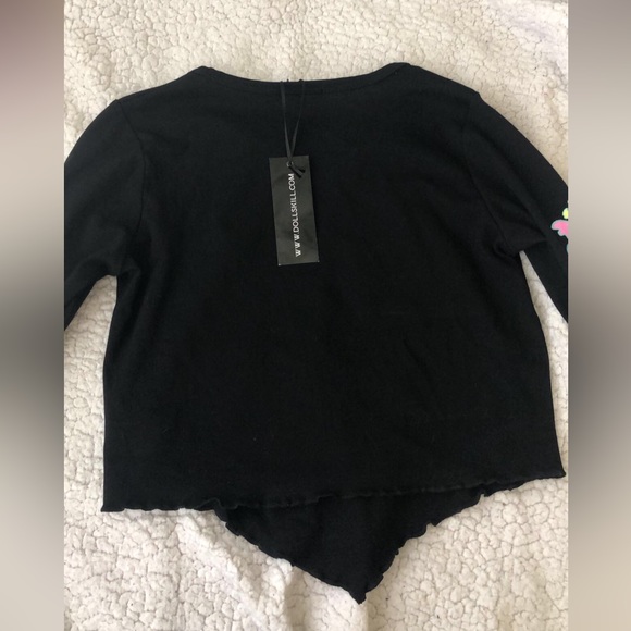 Dollskill Delia’s butterfly long sleeve glitter top - Picture 3 of 4